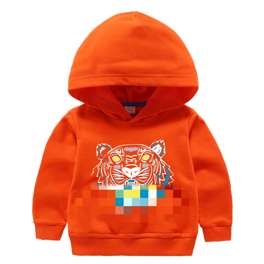 潮酷亲子装卫衣老虎头连帽衫兄妹