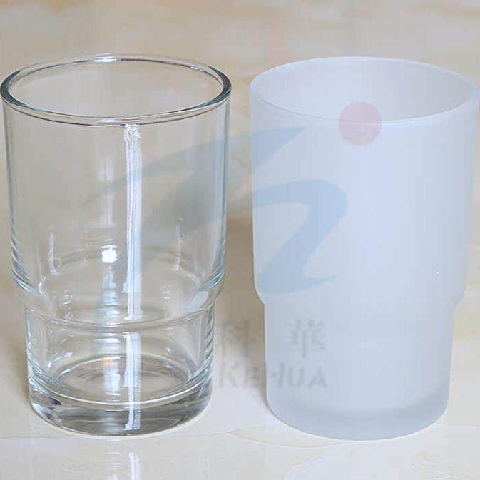 玻璃漱口杯 牙刷杯 情侣漱口杯通用 刷牙杯磨砂透明玻璃 满2送刷