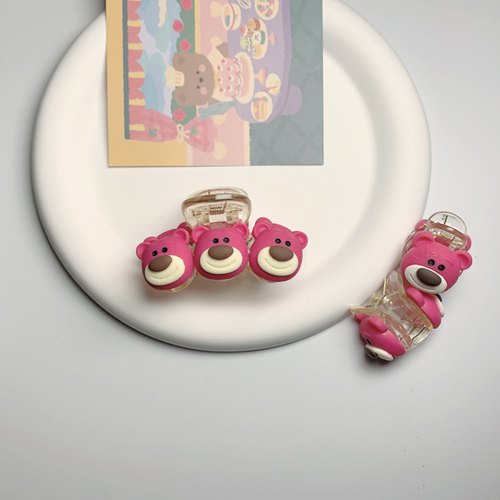 超耐用发夹草莓熊小抓夹少女头饰