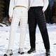 保暖白鸭绒裤 拼接加绒加厚休闲裤 男女同款 冬季 情侣排骨羽绒裤 外穿