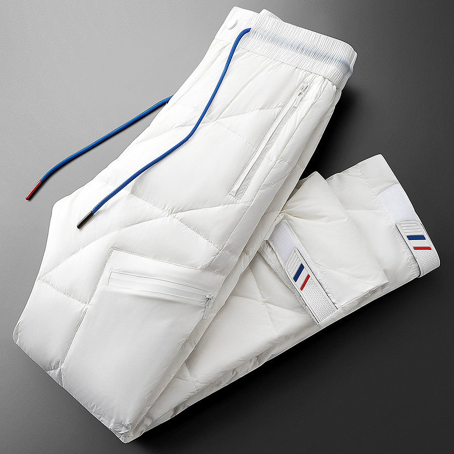 冬季轻盈御寒防水加厚款白鸭绒绗缝直筒羽绒裤男女户外休闲保暖裤,男装,羽绒裤,淘宝优惠券,粉丝福利购,淘宝优惠卷