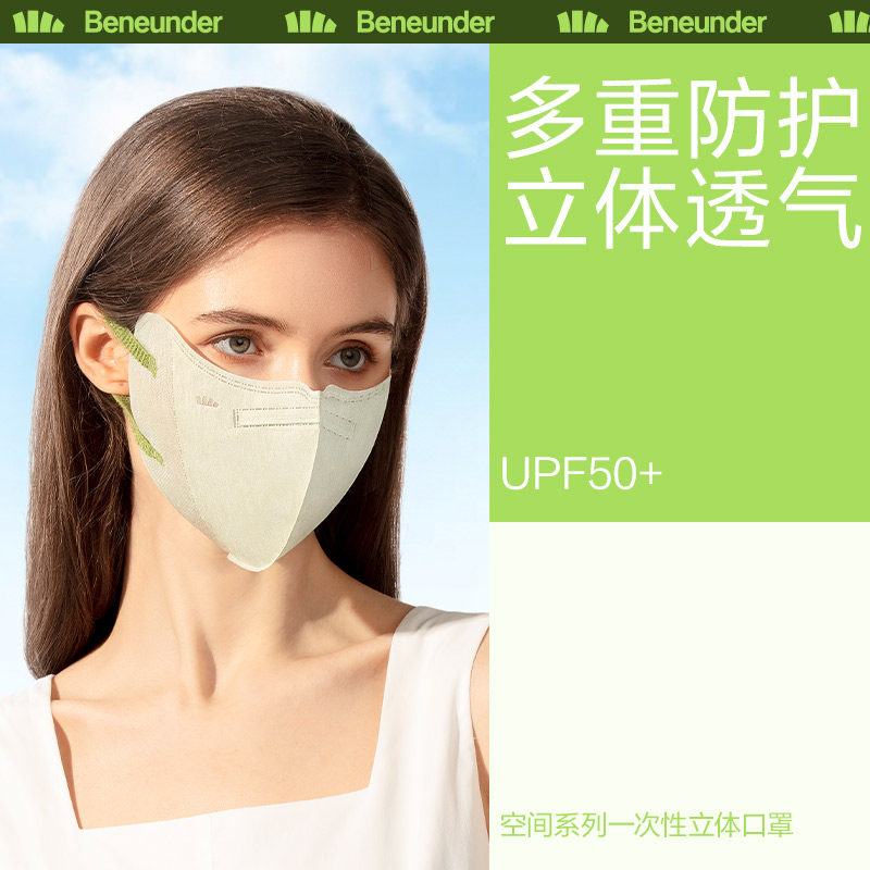 【达人推荐】一次性口罩30片三层防护面罩白色防晒可爱3d立体口罩
