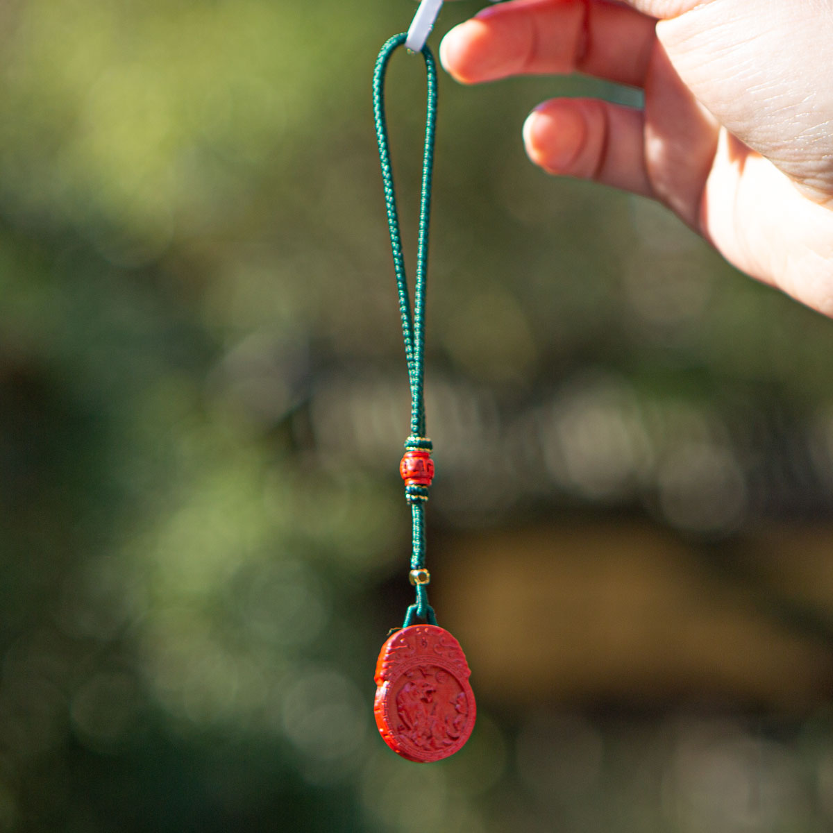 金田池马本命年佛生肖朱砂项链