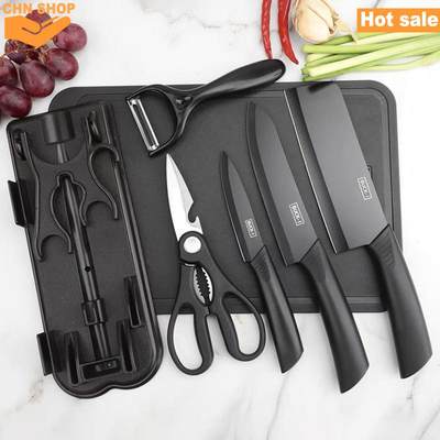 kitchen knife Black steel cutting board set Paring Knife