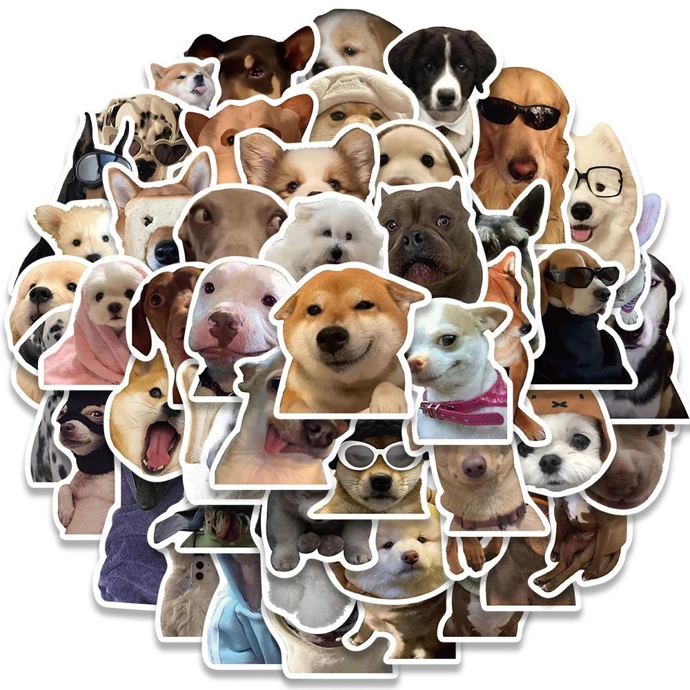 50/100pcs Cute Dog Cat MEME Funny Animals Stickers Aesthetic 文具电教/文化用品/商务用品 贴纸/立体贴纸 原图主图