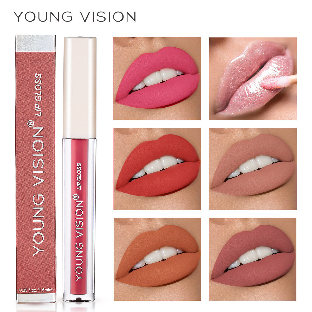 lip gloss matte liptint 6 colors long lasting lipgloss nude