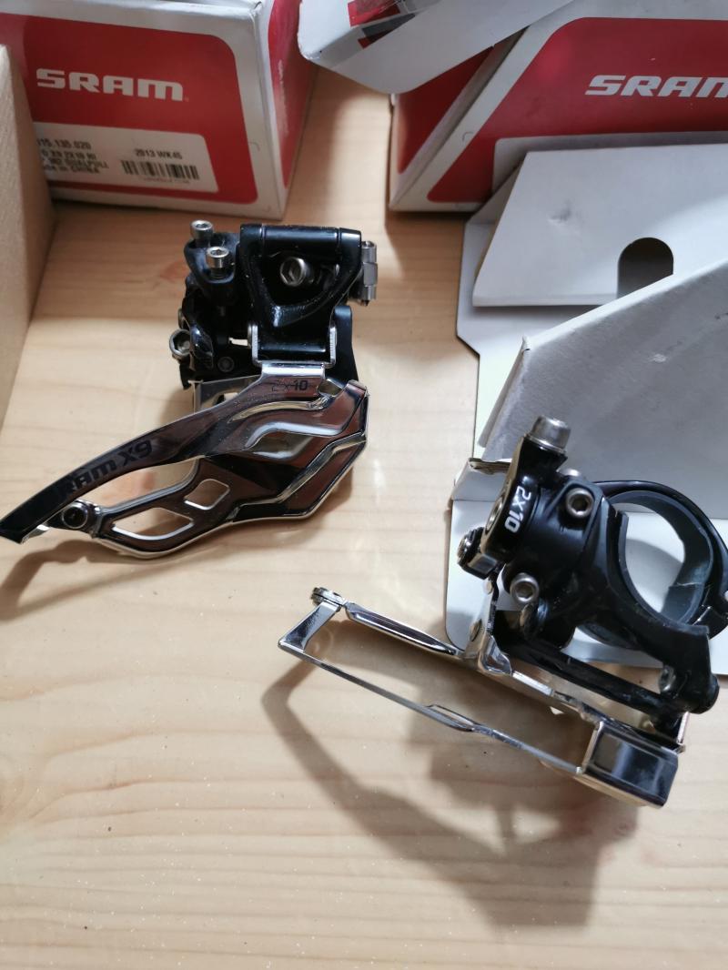 盒装SRAM 速联X9前拨 9速10速20速2X10 3X9速前拨 变速器双盘变速