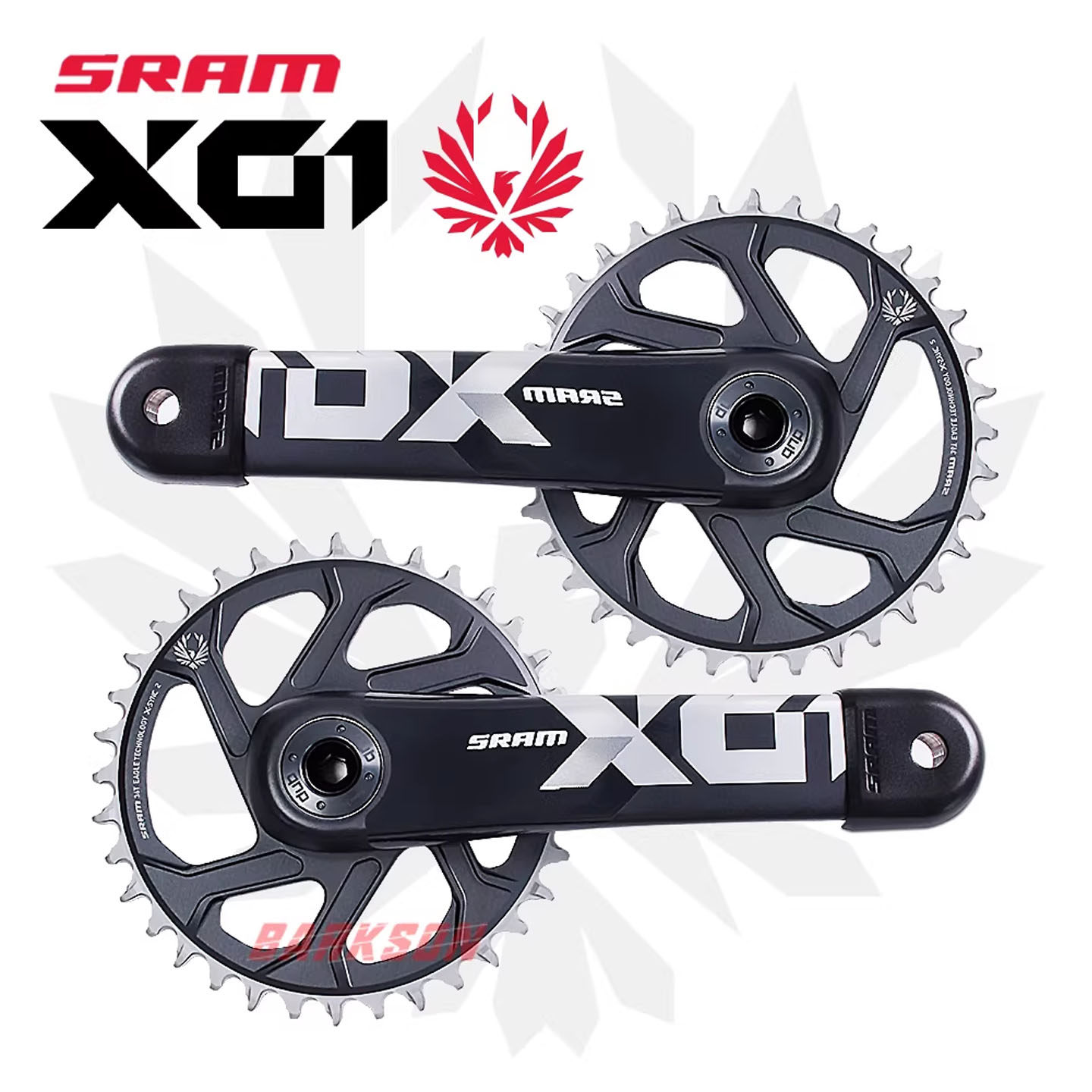 SRAM速联X01 XO1 EAGLE 12速牙盘DUB34T Boost碳纤维曲柄组 齿盘