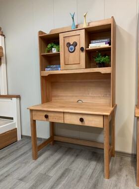 世香缘鹅掌楸木蜡油电脑桌纯实木书桌儿童房书桌学习桌书柜书桌