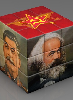 马列主义马克思切格瓦拉周边 创意三阶图案魔方玩具 益智文创礼物