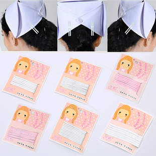 白色一字夹发卡侧边简约头饰卡子刘海边夹发夹钢夹bb夹护士帽夹子