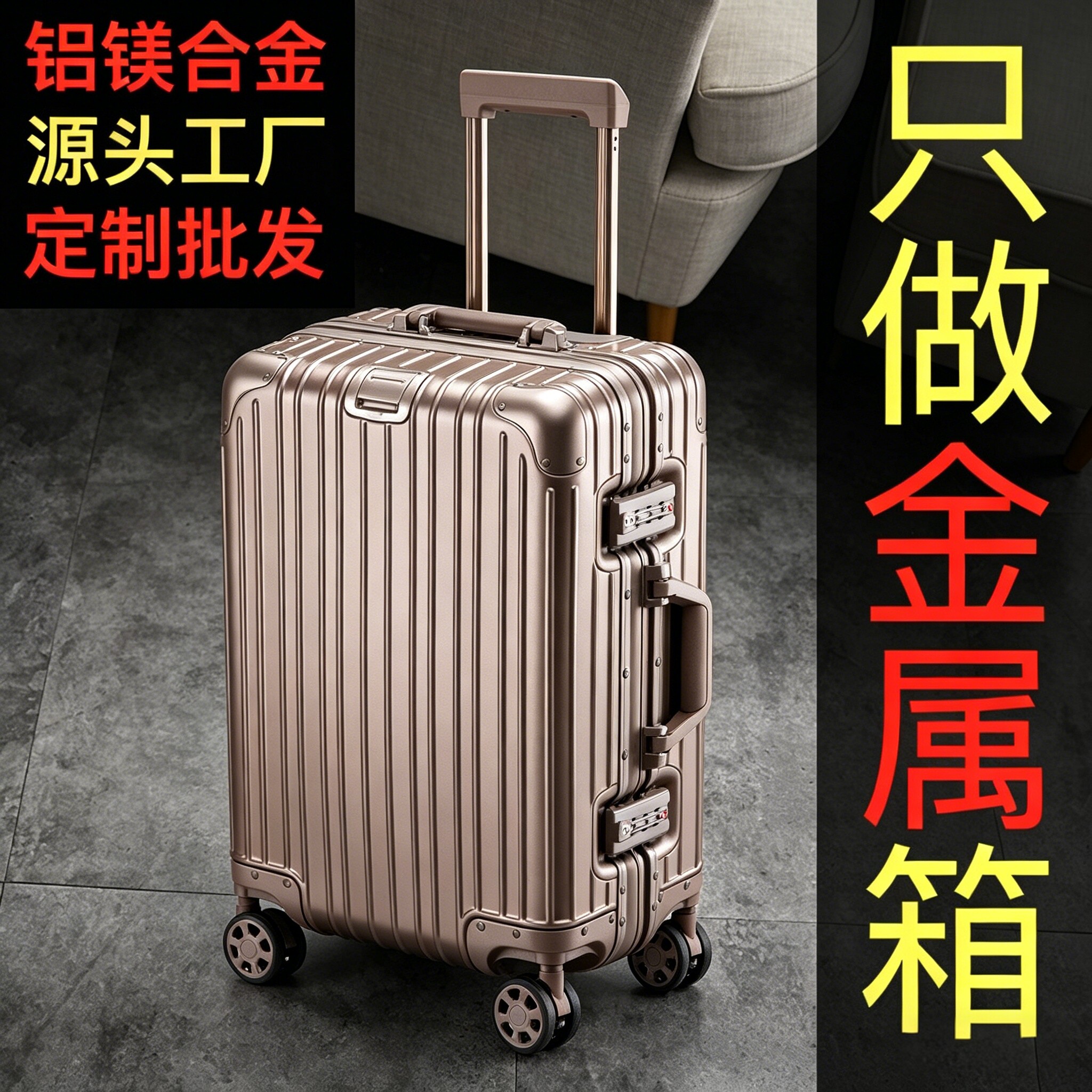 升级款24寸tsa密码全铝镁合旅行箱