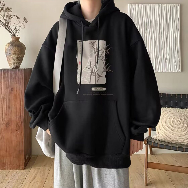 重磅纯棉秋冬加绒加厚连帽卫衣男士潮牌印花学生宽松百搭休闲外套,男装,卫衣,淘宝优惠券,粉丝福利购,淘宝优惠卷