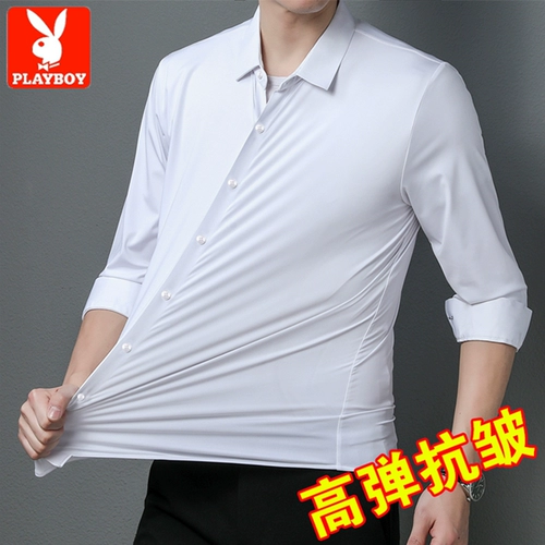 Осенняя рубашка, эластичный черный шелковый лонгслив, изысканный стиль