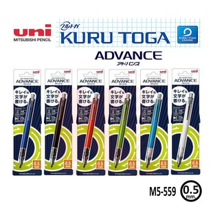 纵向书写 559双倍转速kurutoga不断芯自动铅笔0.5 日本Uni三菱M5