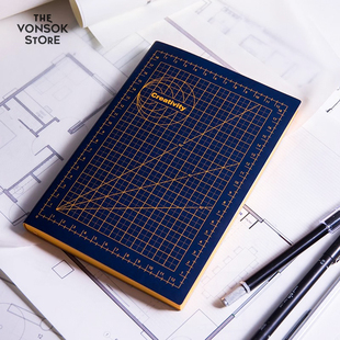 纵向书写  Daycraft德格夫旗舰数字板系列方格本手账软皮笔记本