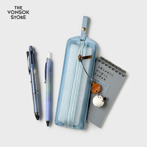 锦宫tomoko扁平网纱拉链笔袋