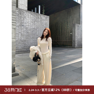 Cactishop香蕉裤  松紧腰垂感拖地女高腰休闲显瘦宽松阔腿长裤