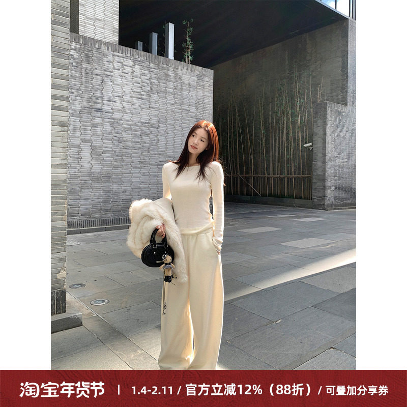 Cactishop香蕉裤  松紧腰垂感拖地女高腰休闲显瘦宽松阔腿长裤,女装/女士精品,休闲裤,淘宝优惠券,粉丝福利购,淘宝优惠卷