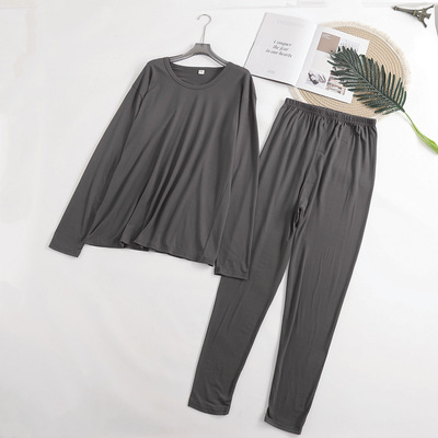 加肥超薄秋衣秋裤男莫代尔薄款打底200斤男士胖子保暖内衣加大码