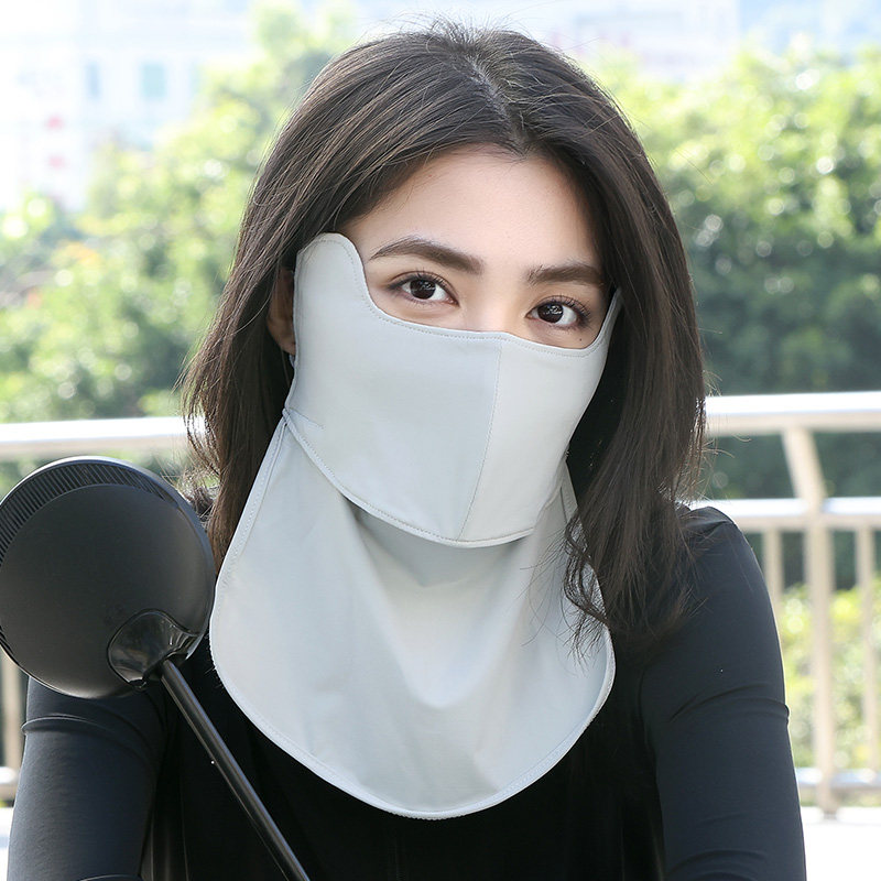冰丝护颈防晒口罩防紫外线面罩女骑车开车口罩透气立体夏季防蹭妆图片