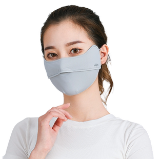 冰丝防晒口罩女防紫外线防晒面罩遮全脸护眼角遮阳透气夏大脸立体
