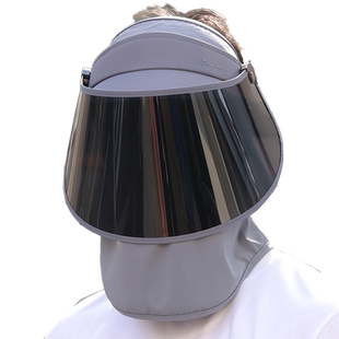 骑车电动车钓鱼防晒帽子遮阳面罩男户外全方位防紫外线吹不翻防风