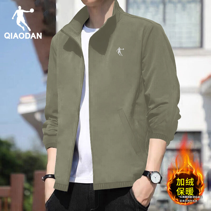 乔丹加绒外套男保暖夹克棉服上衣
