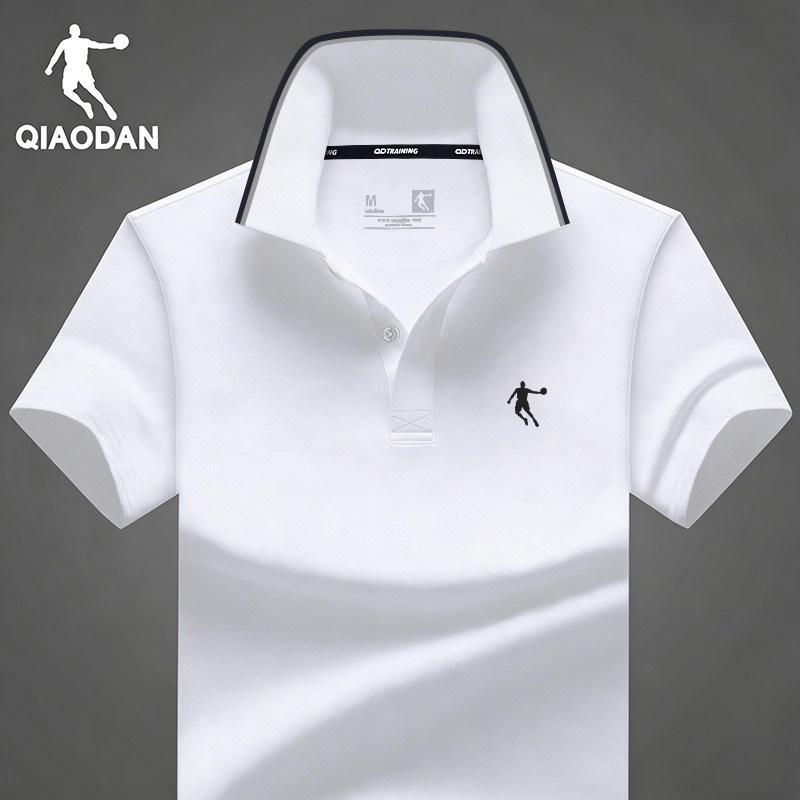 乔丹短袖T恤男2026夏季新款翻领POLO衫冰丝速干宽松半袖运动上衣