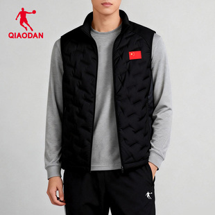 乔丹羽绒马甲男士冬季2026新款运动外套官方正品户外登山背心马夹