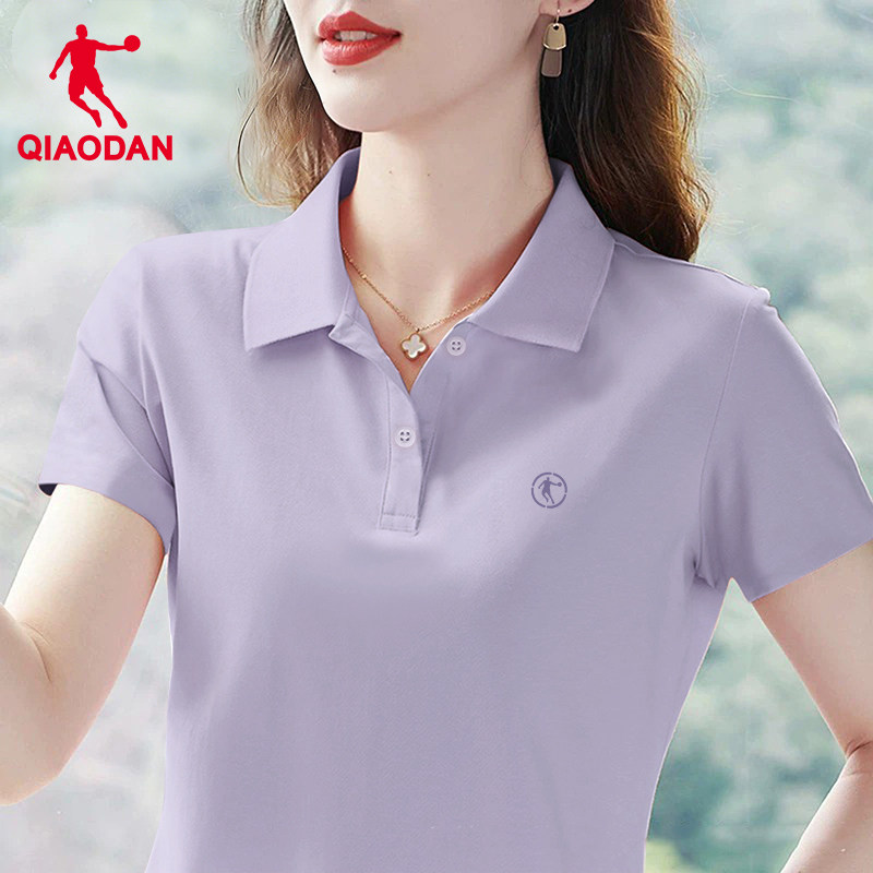 乔丹polo衫女运动T恤2026夏季新款冰丝透气翻领半袖上衣速干短袖
