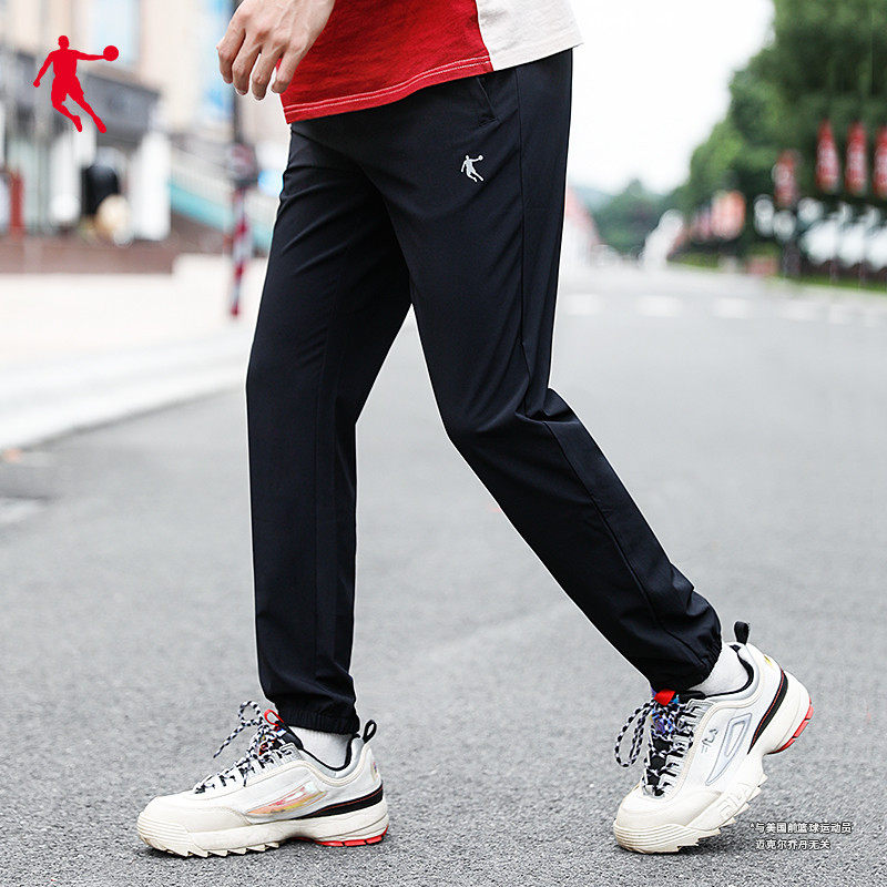 乔丹运动裤男2024夏季新款束脚长裤梭织速干卫裤春秋休闲小脚裤子