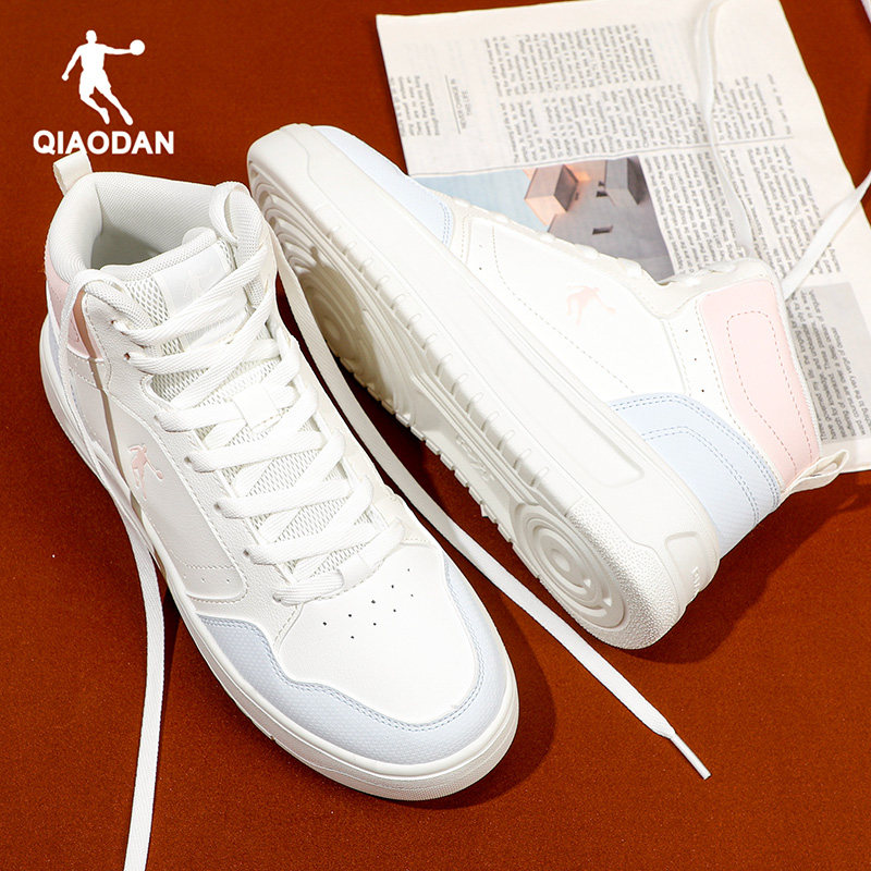 乔丹高帮鞋女鞋板鞋2026新款皮面运动鞋女款厚底休闲鞋百搭小白鞋,运动鞋new,板鞋,淘宝优惠券,粉丝福利购,淘宝优惠卷