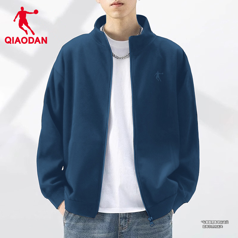 乔丹外套男冬季2025新款拉链立领夹克男款休闲上衣户外运动卫衣男