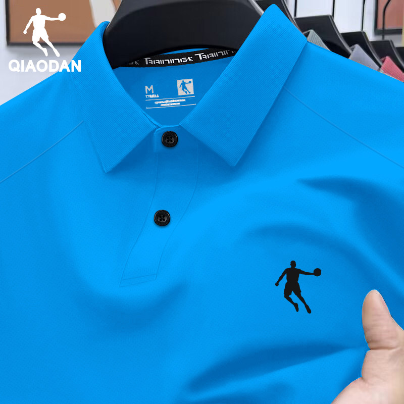 乔丹polo衫男士短袖t恤夏季冰丝速干半袖翻领商务休闲运动上衣服