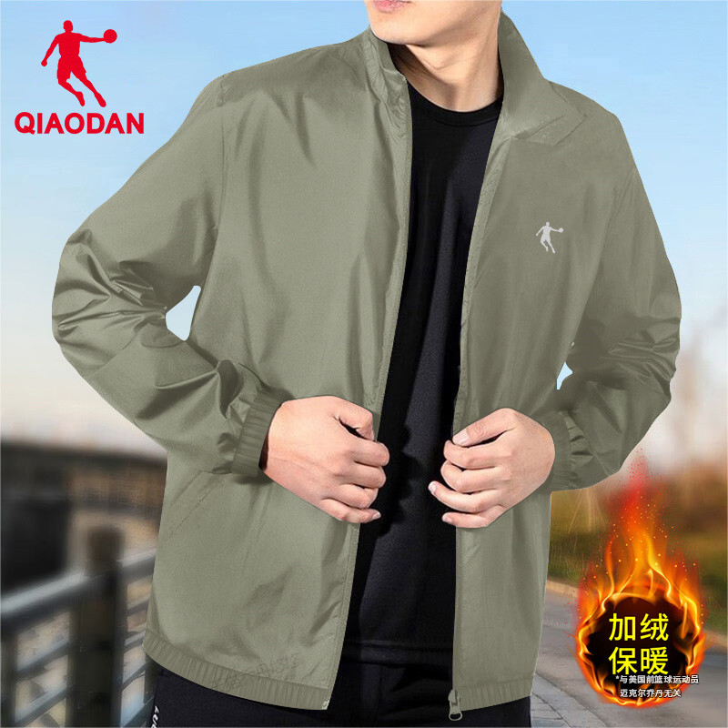 乔丹加绒外套男装冬季2025新款防风保暖风衣正品加厚运动上衣夹克