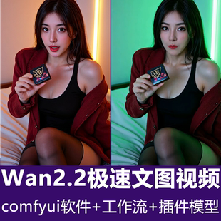 comfyui极速wan2.2文生视频图生视频照片跳舞带货一件整合包