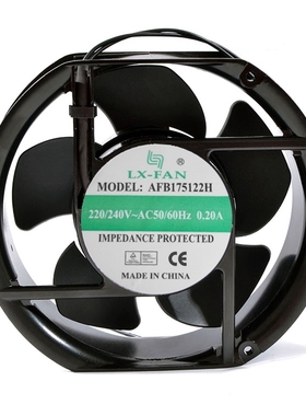 LX-FAN AFB175122H/112522H/122522H/123822H 220V 机柜15050风扇