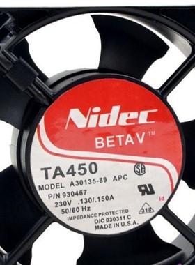 Nidec TA450 A30135-89 A28678-10 230V 12cm 12038 机柜散热风扇