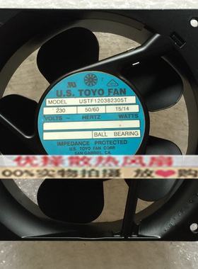 正品U.S.TOYO FAN USTF120382305T/1155T 230V/115V机柜风扇12038