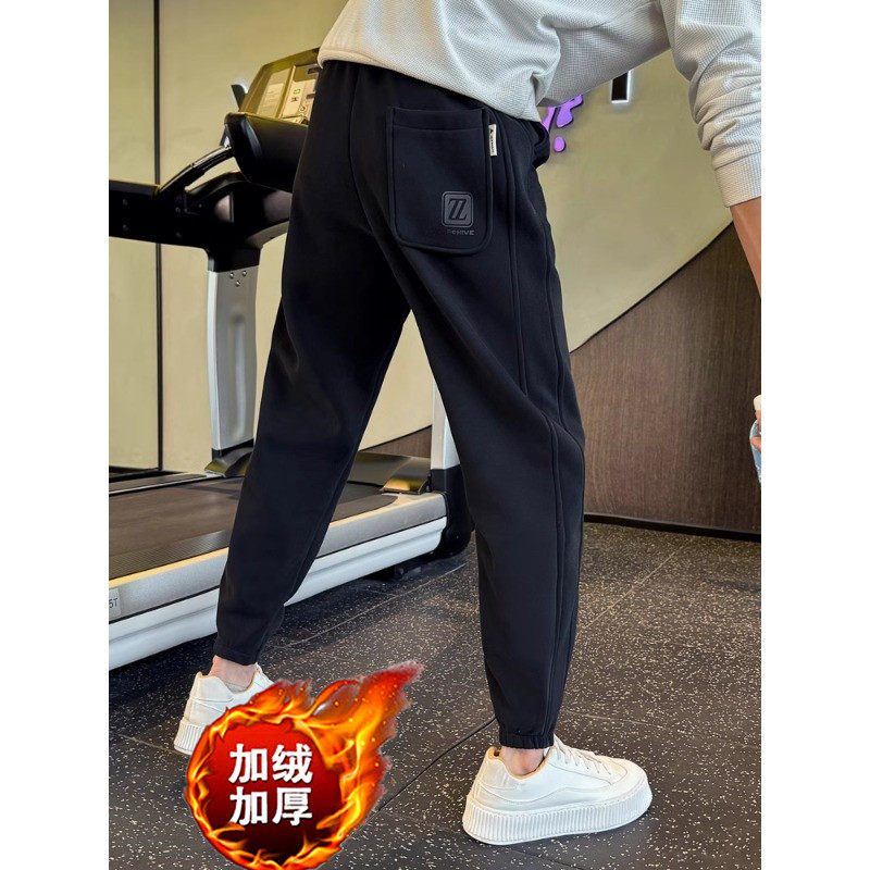 秋冬季2025新款加绒加厚卫裤