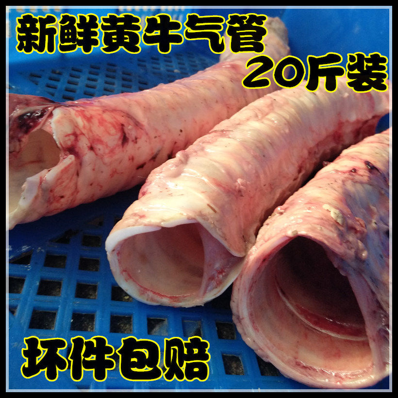 新鲜牛气管 牛喉管 牛食道 牛软骨脆骨 20斤装包邮江浙沪皖