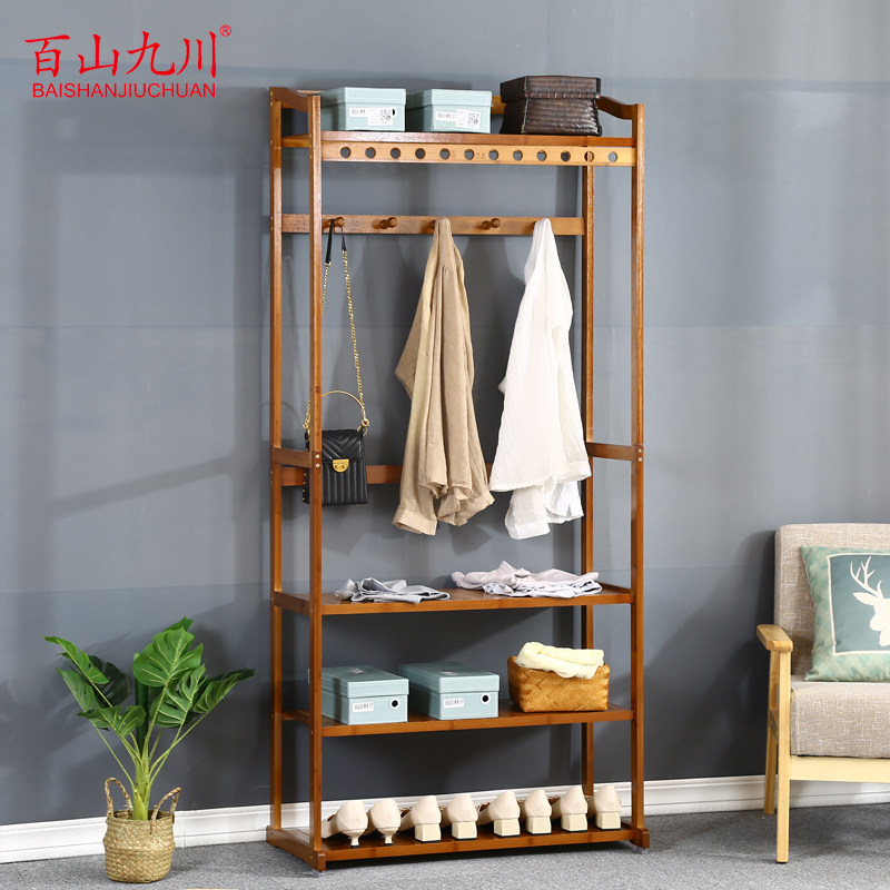 欧式楠竹衣帽架落地竹木卧室创意衣架挂衣架多功能衣柜现代置物架,住宅家具,衣帽架,淘宝优惠券,粉丝福利购,淘宝优惠卷