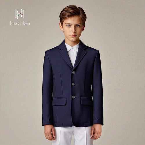 Hello Horse马术骑士收腰弹力男西服上衣外套障碍比赛考级马术服