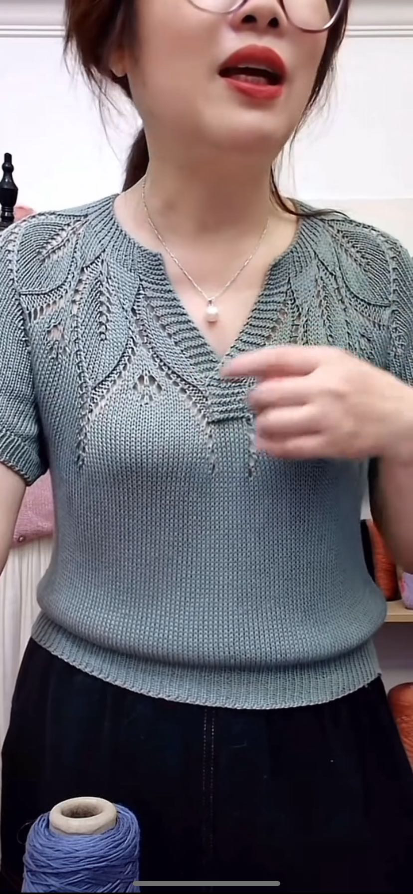 中粗手编莱赛尔桑蚕丝一桶一斤配工具教程