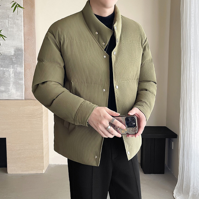 模特图~2025冬季立领加厚棉服E001/P75,男装棉衣,电商B331