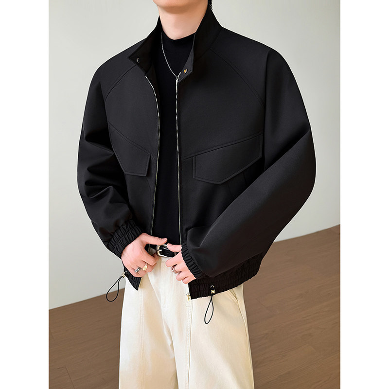 模特图~2026春季插肩袖简约夹克外套YJ6026/P98，男装夹克，电商B331
