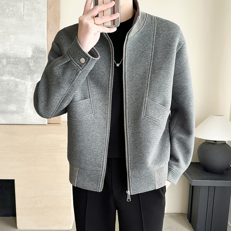 模特图~高克重秋季新款立领棒球服K708/P88,女装职业装,电商B331