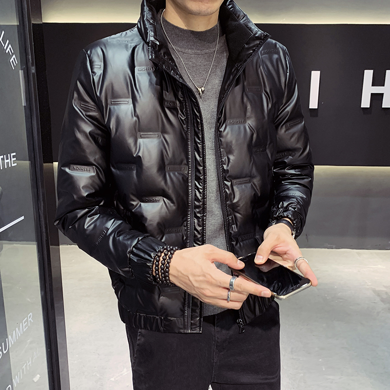 Winter coat men's Korean standing collar thickened down jacket