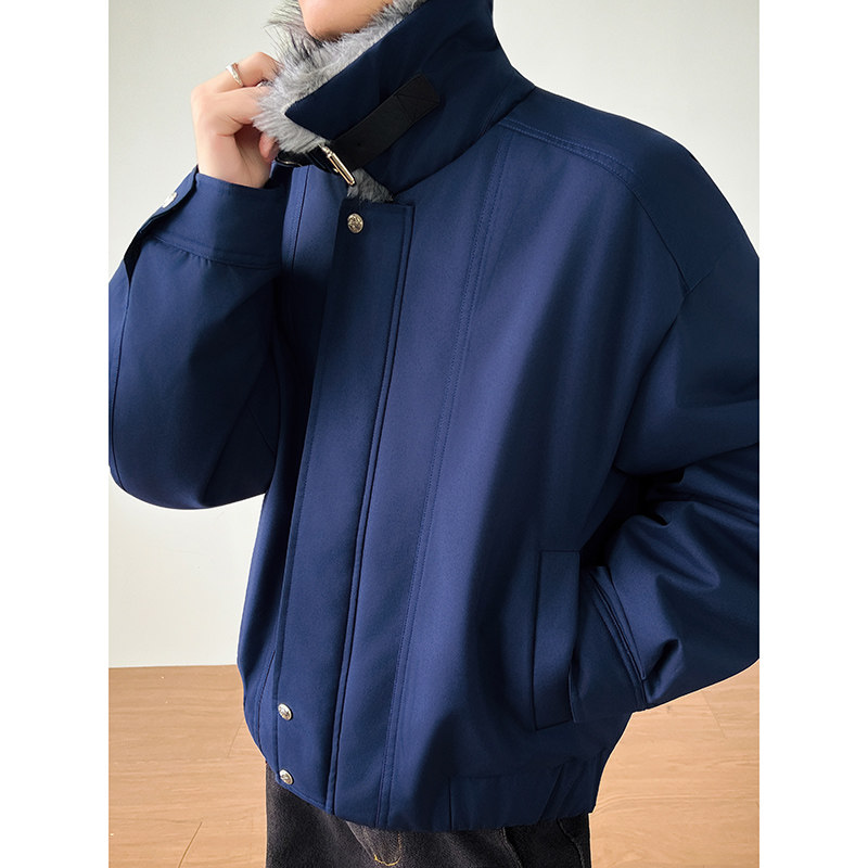 模特图~新标90白鸭绒美式毛领休闲羽绒服外套E104/P238,男装羽绒服,电商B331